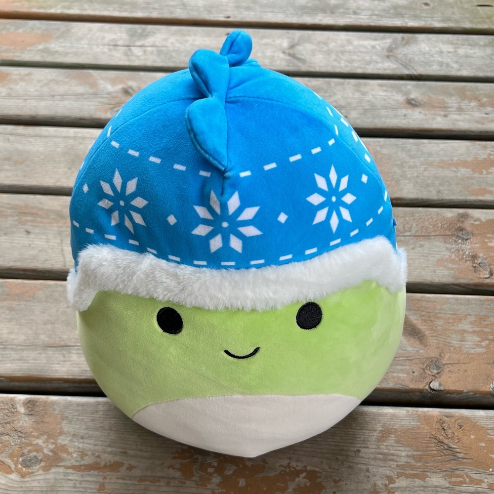 Squishmallows Danny the Green Dinosaur Wearing a Blue Hat - Approx 12”